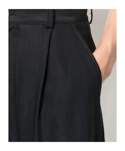 Studio Nicholson Tuck Wool Trousers In Black