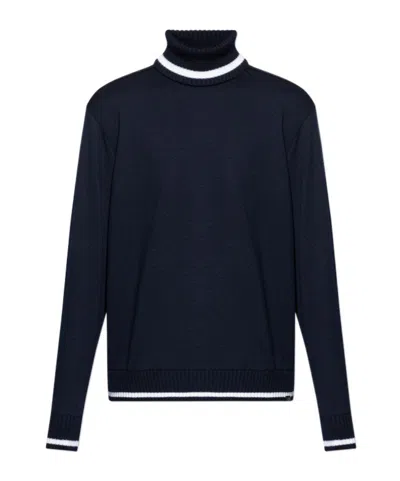 Paul & Shark Turtleneck Wool Sweater In Blue