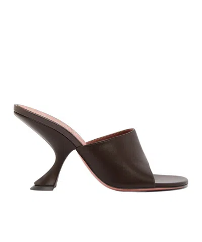 Amina Muaddi Taylor Slipper 90 Coffee Nappa