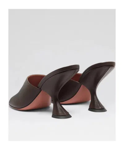 Amina Muaddi Taylor Slipper 90 Coffee Nappa