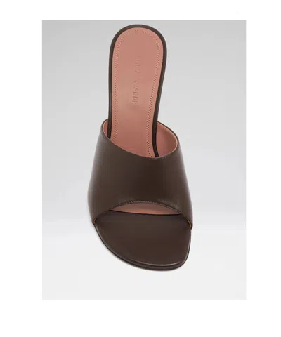 Amina Muaddi Taylor Slipper 90 Coffee Nappa