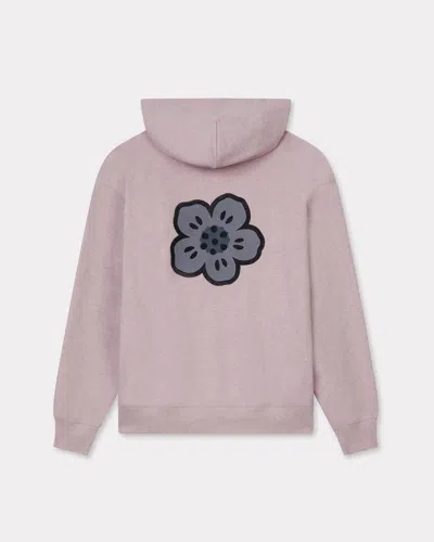 Kenzo 'boke Flower' Embroidered Oversized Hoodie In Cotton In Pink