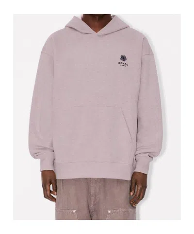 Kenzo 'boke Flower' Embroidered Oversized Hoodie In Cotton In Pink