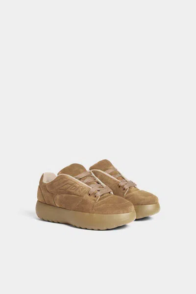 Dsquared2 Puffer Sneakers In Brown