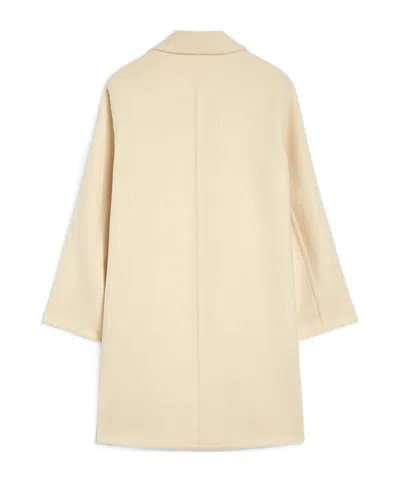 Jil Sander Double Wool Coat In Neutral