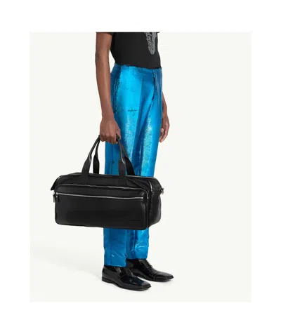 Mm6 Maison Margiela Distressed Jacquard Trousers In Blue
