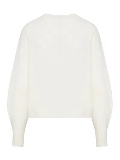 Max Mara Long Sleeve Sweater In White