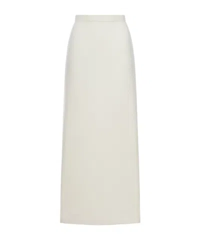 Max Mara Off-white Clavier Maxi Skirt In White