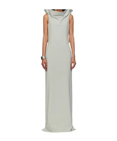 Jean Paul Gaultier Backless Belt Dress In Gray