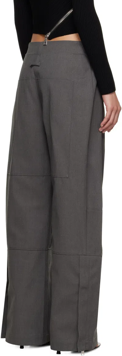 Jean Paul Gaultier Zip Detail Trousers In Gray