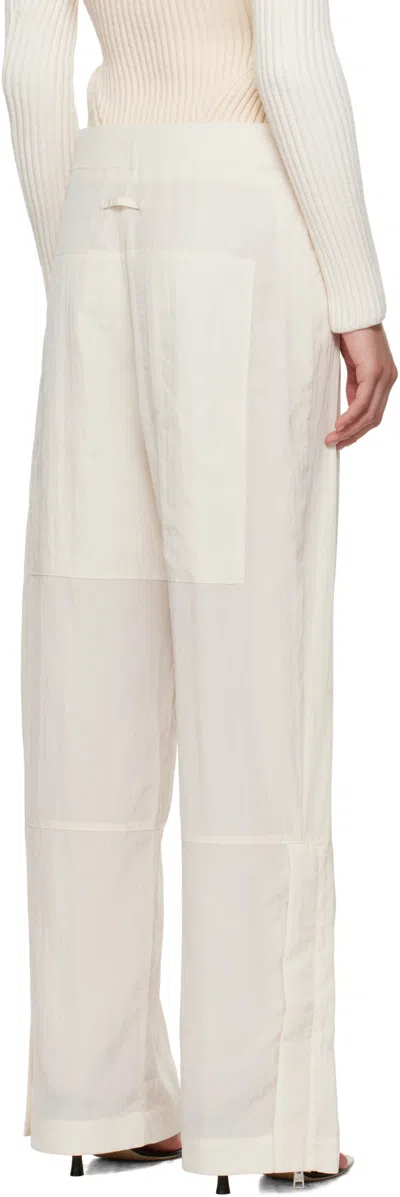 Jean Paul Gaultier Zipper Wide-leg Trousers In White