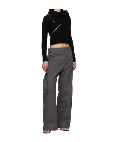 Jean Paul Gaultier Zip Detail Trousers In Gray