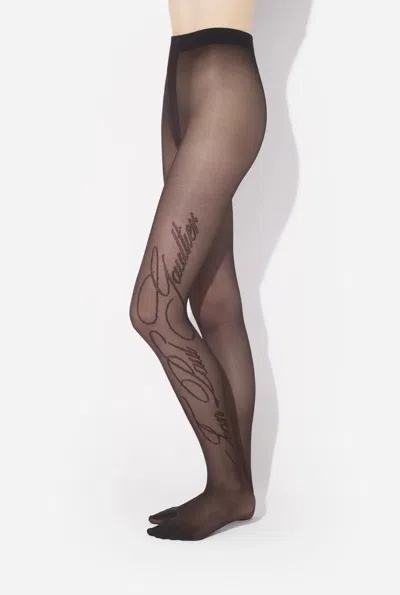 Jean Paul Gaultier Signature Script Sheer Tights