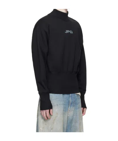Jean Paul Gaultier Knitwear With Long Sleeves And Mock Neck In Black