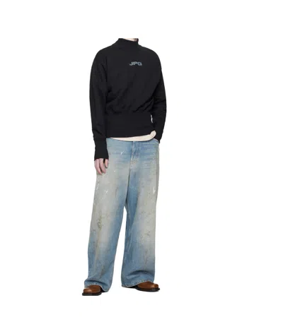 Jean Paul Gaultier Knitwear With Long Sleeves And Mock Neck In Black