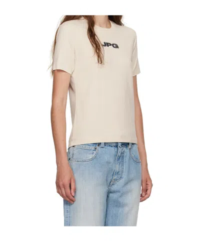 Jean Paul Gaultier Logo-print Crew-neck T-shirt In Nude