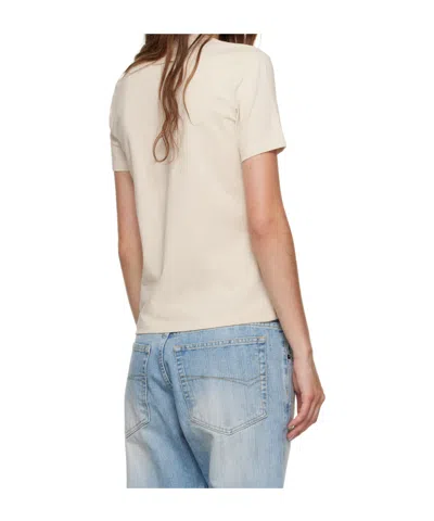 Jean Paul Gaultier Logo-print Crew-neck T-shirt In Nude