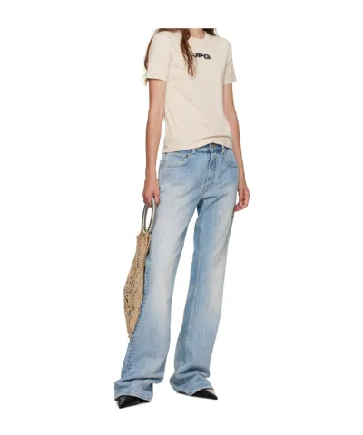 Jean Paul Gaultier Logo-print Crew-neck T-shirt In Nude