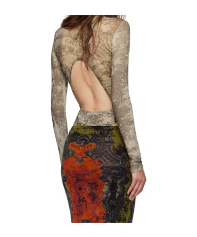Jean Paul Gaultier Printed Jumpsuit In Multi