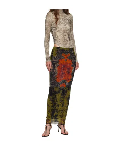 Jean Paul Gaultier Printed Jumpsuit In Multi