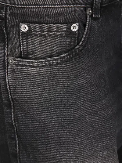 Haikure High-waisted Wide-leg Jeans With Vintage Faded Finish In Black