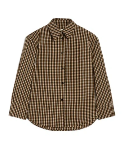 Jil Sander Wool Shirt In Brown