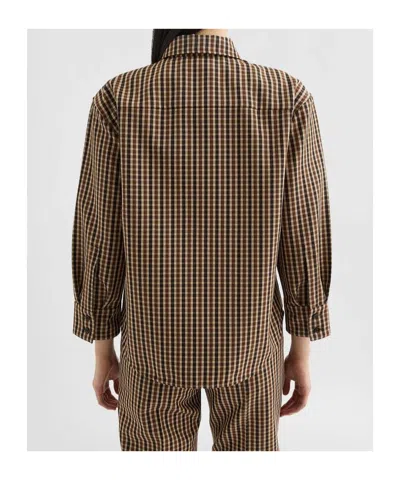 Jil Sander Wool Shirt In Brown