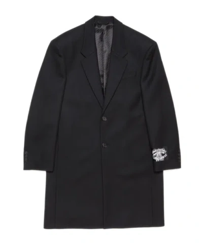 Acne Studios Single-breasted Wool Coat In Black
