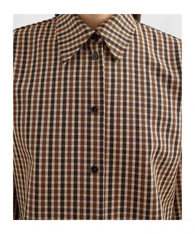 Jil Sander Wool Shirt In Brown