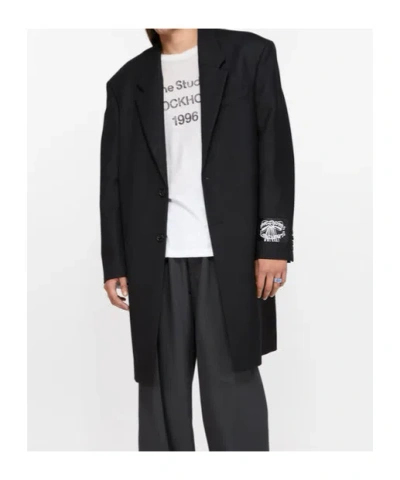Acne Studios Single-breasted Wool Coat In Black