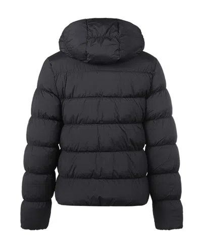 Duvetica Logo Hooded Cotton-padded Jacket In Black