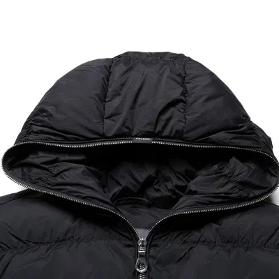 Duvetica Logo Hooded Cotton-padded Jacket In Black