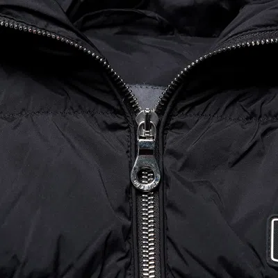 Duvetica Logo Hooded Cotton-padded Jacket In Black