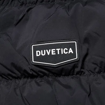 Duvetica Logo Hooded Cotton-padded Jacket In Black