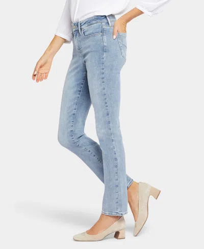 Nydj Petite Sheri Slim Pull On Jeans In Blue
