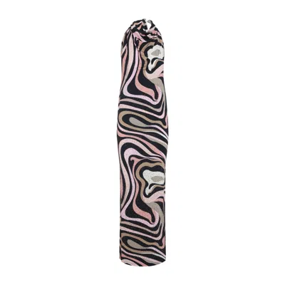 Pucci Marmo Print Halterneck Maxi Dress In Multi
