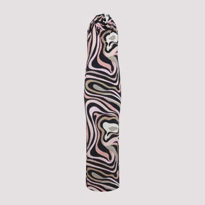Pucci Marmo Print Halterneck Maxi Dress In Multi