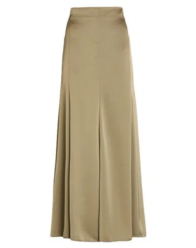 Philosophy Di Lorenzo Serafini Woman Maxi Skirt Military Green Size 8 Polyester