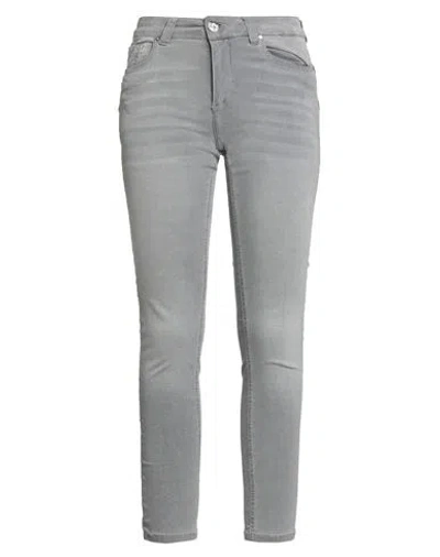 Liu •jo Woman Jeans Grey Size 28w-30l Cotton, Modal, Polyester, Elastane