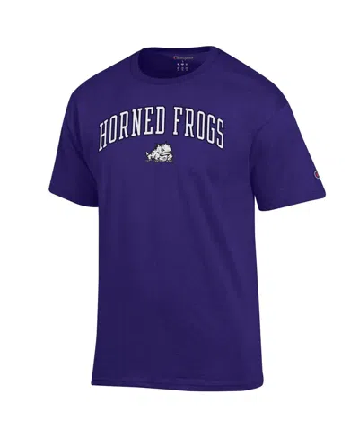 Champion Men's Purple Tcu Horned Frogs Arch Over Logo T-shirt In Purple