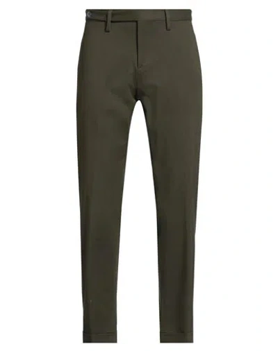 Eredi Del Duca Man Pants Military Green Size 28 Cotton, Elastane