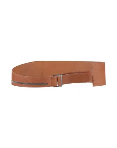 Fabiana Filippi Woman Belt Tan Size L Leather