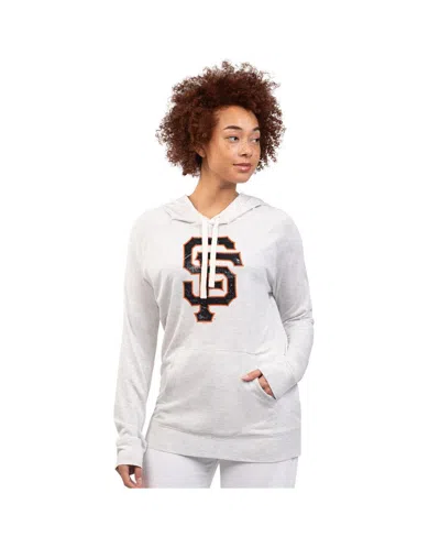 G-iii 4her By Carl Banks Women's Oatmeal San Francisco Giants Pregame Pullover Hoodie