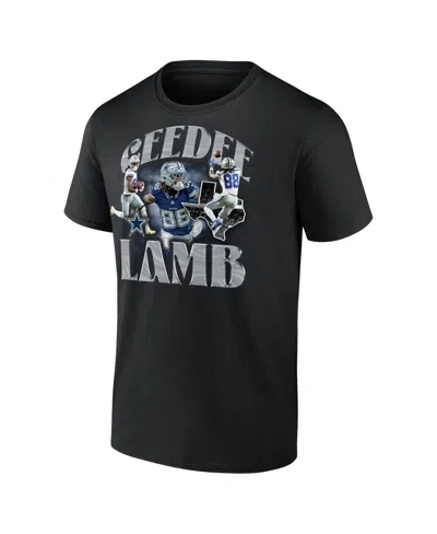 Fanatics Men's Ceedee Lamb Black Dallas Cowboys Notorious Player T-shirt In Black
