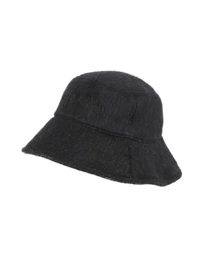Msgm Woman Hat Black Size S Wool, Polyamide