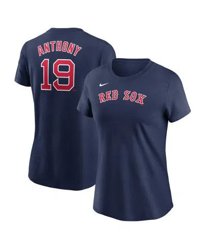 Nike Women's Roman Anthony Navy Boston Red Sox Fuse Name Number T-shirt