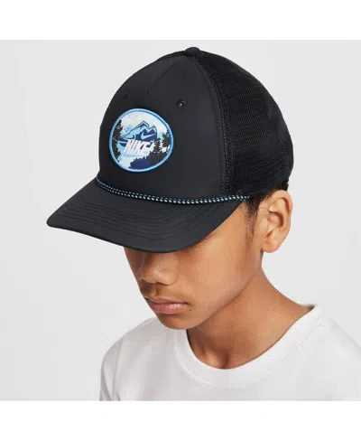 Nike Big Boys And Girls Black Rise Trucker Adjustable Hat In Black