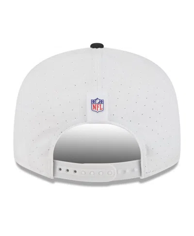 New Era Men's White/black Las Vegas Raiders 2025 Nfl Training Camp Split Panel 9fifty Snapback Hat