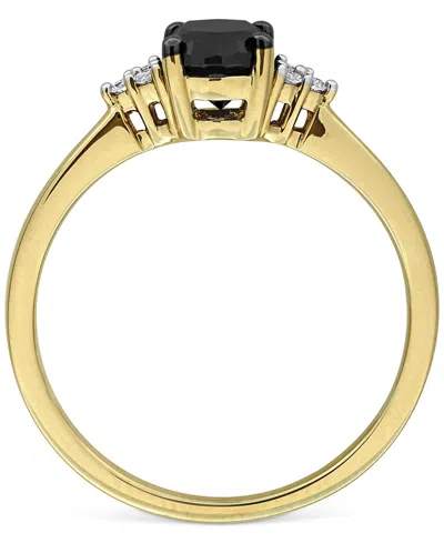 Macy's Black Diamond Oval Engagement Ring (1 Ct. T.w.) In 14k Gold