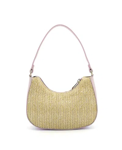 Like Dreams Nyomi Floral Straw Top Handle Shoulder Bag In Multi